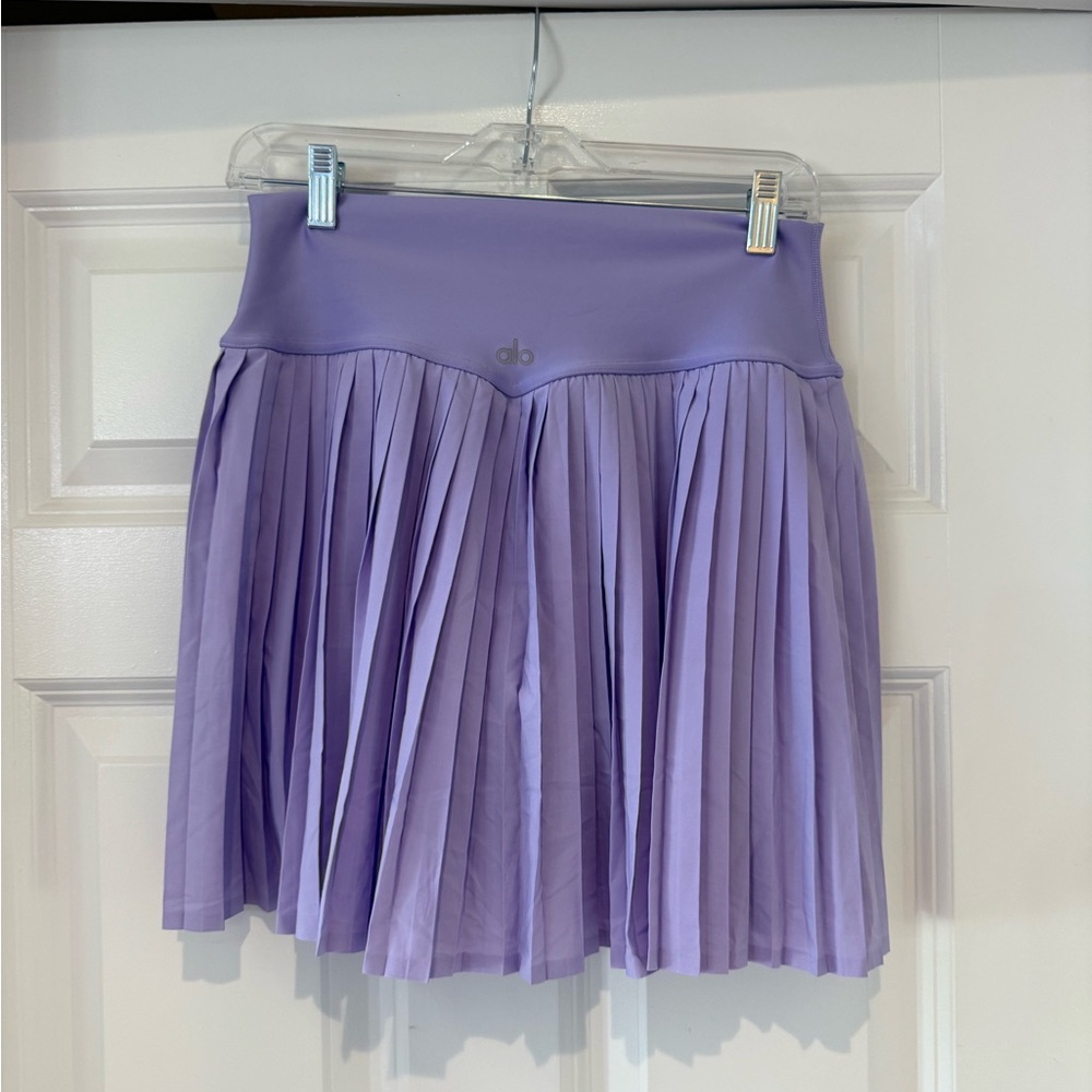 ALO Yoga Light Purple Pleated Skater Skirt